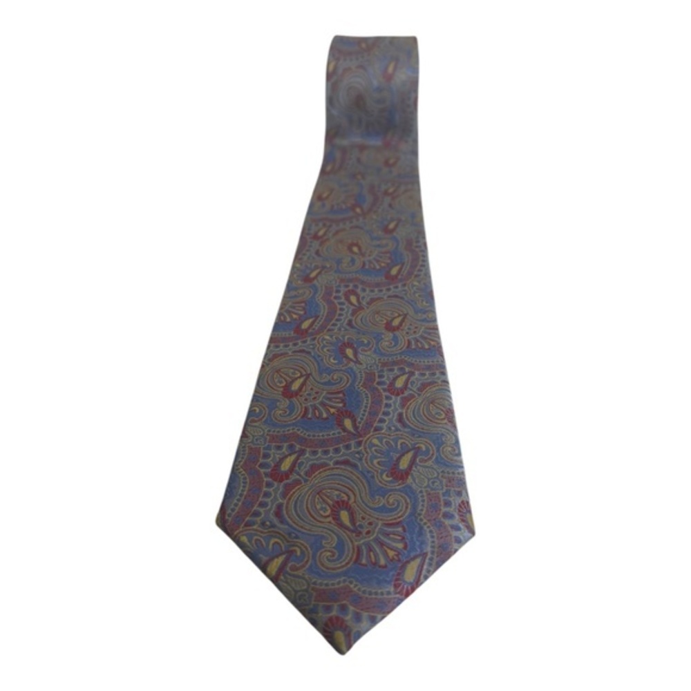 Stefano Perri Mens Necktie Paisley Brocade Silk Designer Tie Pastel